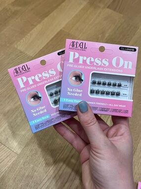 2 PACKS - Ardell Press On Underlash Extensions in Faux Mink Natural